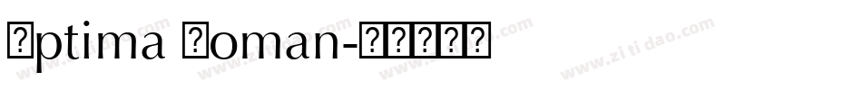 Optima Roman字体转换